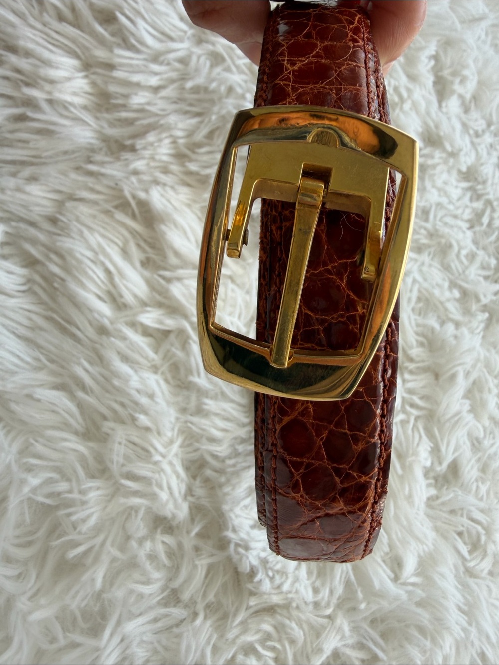 Vintage Rabena Crocodile Belt size 42 - Picture 2 of 8